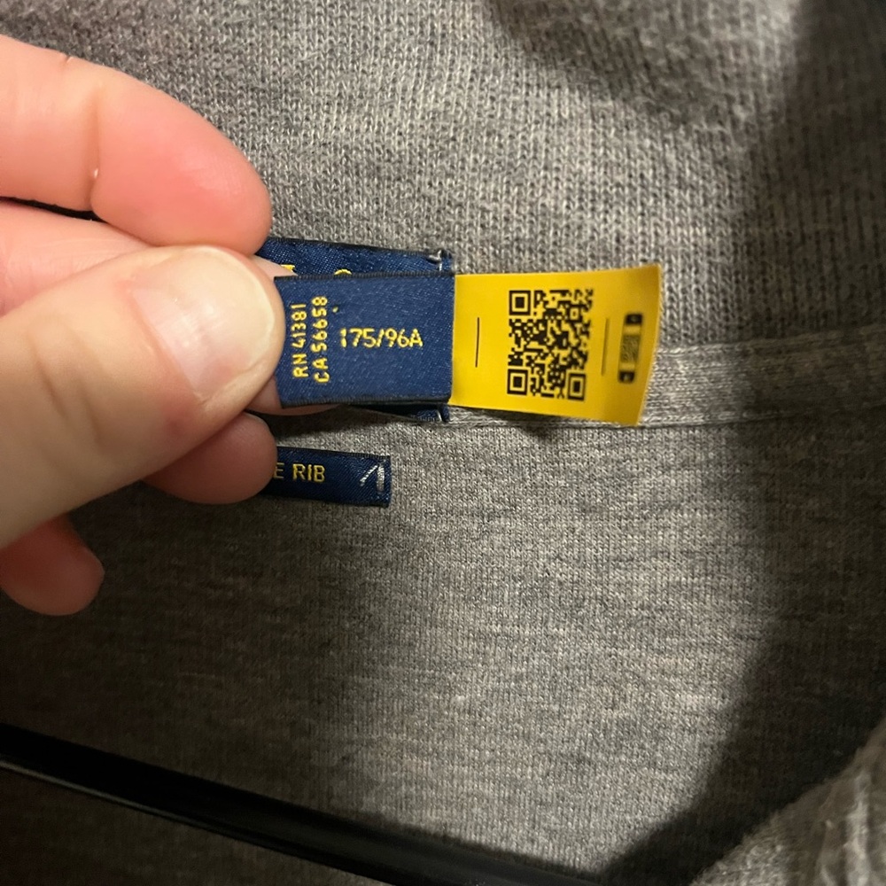 Polo Ralph Lauren Gray Quarter-Zip Estate Rib Pullover - Picture 3 of 8